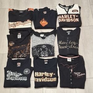 Harley-Davidson Women's Long Sleeve Shirt Lot of 9 Size SMALL